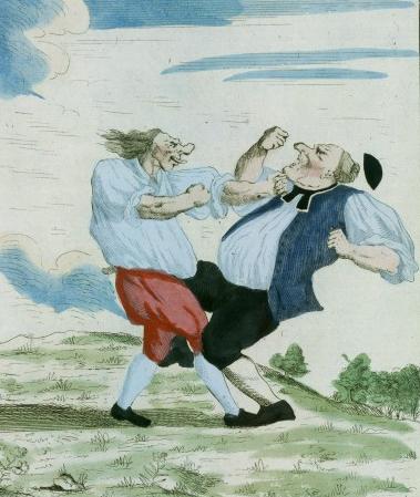 Combat entre le Pere Duchene et l'Abbe Caisse le coup de poing 18 ���